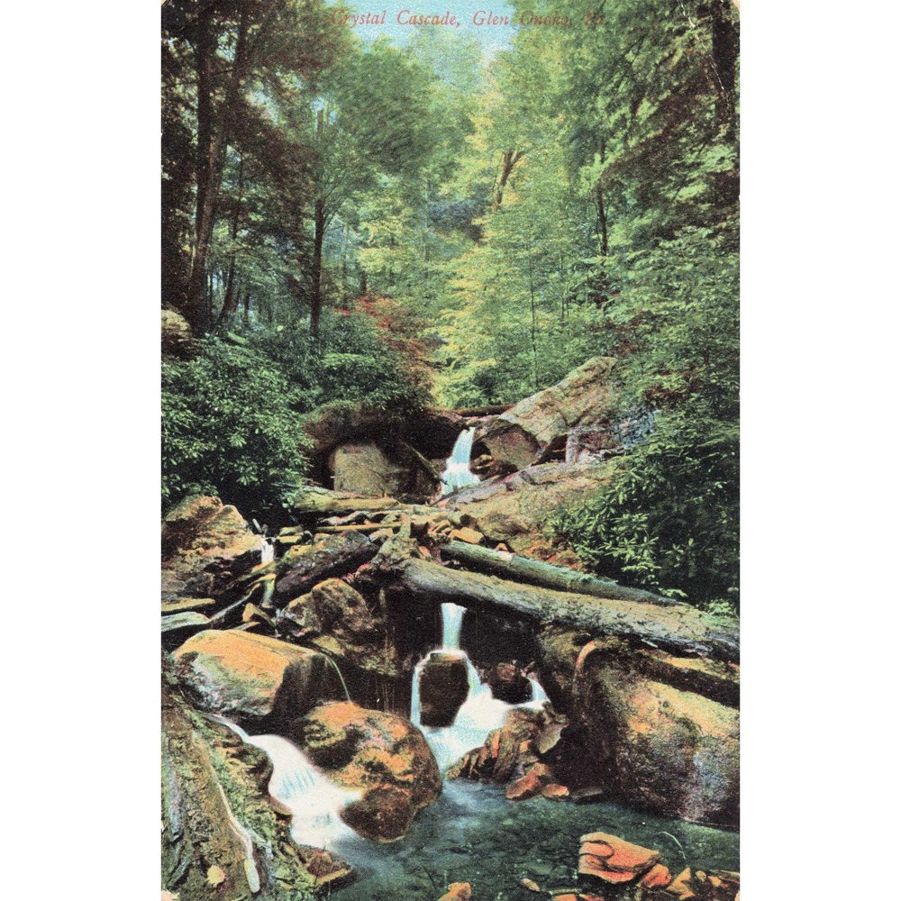 Glen Onoko Mauch Chunk Pennsylvania PA Postcard 1907 Crystal Cascade Waterfall